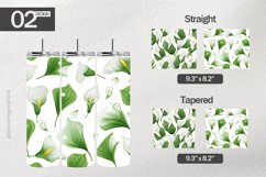 White Lilies Tumbler Wrap| Tumbler Sublimation Wrap Product Image 1