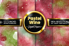 Pastel Wine Digital Papers - 04 Variations Product Image 1