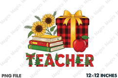 Christmas Teacher Sublimation PNG Product Image 1