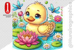 Cute Duck Clipart - PNG File Product Image 2
