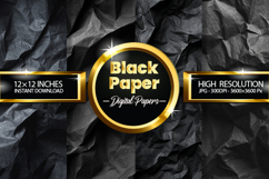 Black Papers Digital Papers - 04 Variations Product Image 1