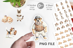 Vintage Pet Animal Baseball Sticker Product Image 1