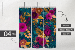 Fall Flower Digital Papers - 04 Variations Product Image 2