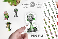 St Paddys Zany Zoo Animals Sticker Product Image 1
