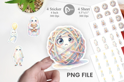 Quirky Ugly Cute Ghost Sticker Product Image 1