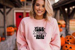 Gildan 18000 Black Mockup, Halloween Gildan 18000 Mockup Product Image 1