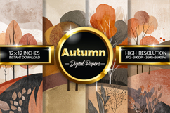 Autmun Forest Digital Papers - 04 Variations Product Image 1
