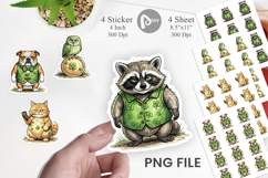 St Paddys Animal Friends Sticker Product Image 1