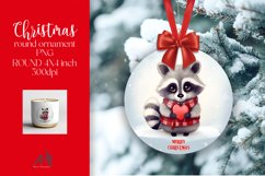 Christmas Round Ornament Sublimation PNG Product Image 1
