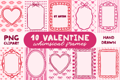 10 Coquette Valentine Frames PNG Bundle Product Image 1