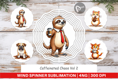 Caffeinated Animal Wind Spinner Product Image 1
