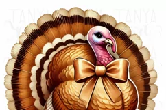 Thankful Turkey Day PNG, Thanksgiving Turkey Sublimation Product Image 3