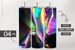 Rainbow Holographic Digital Papers - 04 Variations Product Image 2