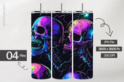 Neon Skull Digital Papers - 04 Variation Product Image 2