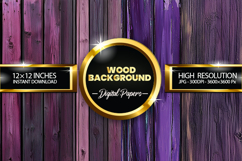 Wood Background Digital Papers - 04 Variations Product Image 1