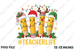 Christmas Pencils png,teacher christmas png Product Image 1