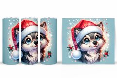 Christmas Wolf Tumbler. Christmas Tumbler Sublimation Product Image 2