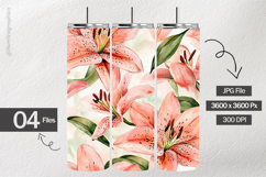 Lilies Flower Digital Papers - 04 Variations Product Image 2