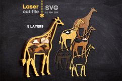 Giraffe SVG Laser cut file for Glowforge Product Image 1