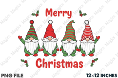 Merry Christmas Gnome PNG, Christmas PNG Product Image 1