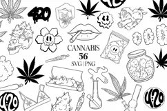Cannabis SVG/PNG files, Weed svg, Stoner svg, Marijuana svg Product Image 1