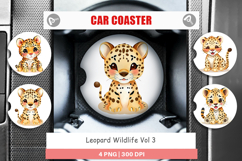 Car Coaster Leopard Wildlife Product Image 1