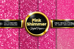 Pink Shimmer Digital Papers - 04 Variations Product Image 1