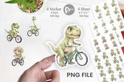 Big Eye Dinosaur Biking Sticker Product Image 1