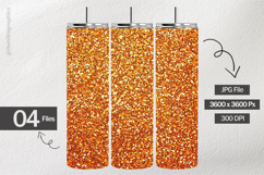 Orange Glitter Digital Papers - 04 Variations Product Image 2