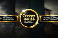 Creepy House Digital Papers - 04 Variations Product Image 1