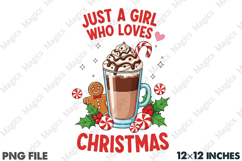 Just a Girl Who Loves Christmas Png Product Image 1