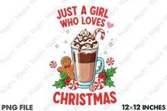 Just a Girl Who Loves Christmas Png Product Image 1