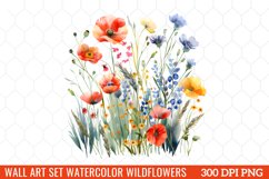 Watercolor Wildflowers Clipart Product Image 1