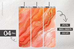 Orange Marble Digital Papers - 04 Variations Product Image 2