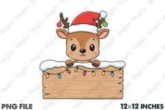 Personalized Reindeer Christmas PNG Product Image 1