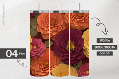 Fall Flower Digital Papers - 04 Variations Product Image 2