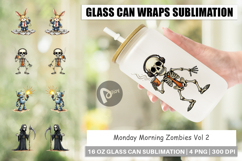Monday Morning Zombies Glass Can Product Image 1