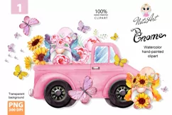 Gnome Butterflies in a flower truck, Gnome Butterflies Product Image 1