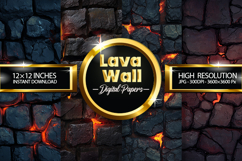 Lava Wall Digital Papers - 04 Variation Product Image 1
