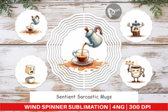 Sarcastic Mugs Wind Spinner Product Image 1