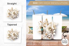 3D 20oz Butterfly and Flower Tumblers Sublimation Product Image 2