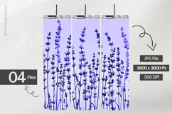 Lavendar Flower Digital Papers - 04 Variations Product Image 2