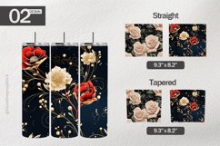 Roses Tumbler Wrap| Tumbler Sublimation Wrap Product Image 1