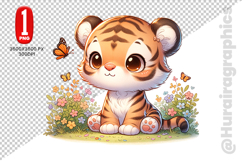 Cute Tiger Clipart - PNG File Product Image 2