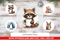 Caffeinated Animal Wind Spinner Product Image 1