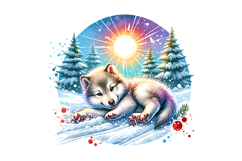 Cute Wolf Clipart - PNG File Product Image 2