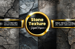 Stone Texture Digital Papers - 04 Variations Product Image 2