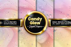 Candy Glow Digital Papers - 04 Variations Product Image 2