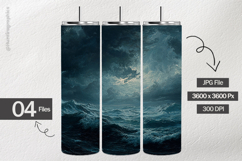 Stormy Ocean Digital Papers - 04 Variations Product Image 2