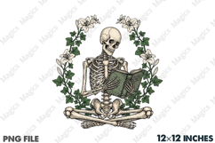 Skeleton Reading Book PNG, Skeleton PNG Product Image 1